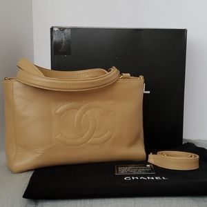 CHANEL BEIGE CAVIAR TOTE